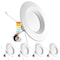 Luxrite 5/6 Inch LED Recessed Can Lights 5 CCT 2700K-5000K 14W (90W Equivalent) 1100LM Dimmable 4-Pack LR23796-4PK - alternate 1